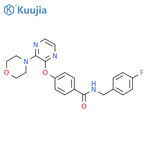 N-[(4-fluorophenyl)methyl]-4-{[3-(morpholin-4-yl)pyrazin-2-yl]oxy}benzamide structure