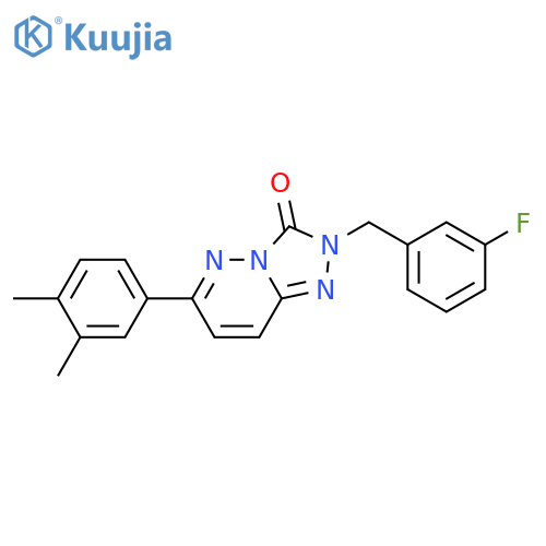 6-(3,4-dimethylphenyl)-2-[(3-fluorophenyl)methyl]-2H,3H-[1,2,4]triazolo[4,3-b]pyridazin-3-one structure