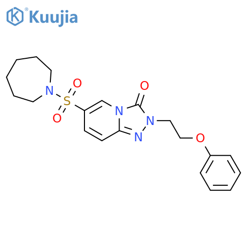 6-(azepane-1-sulfonyl)-2-(2-phenoxyethyl)-2H,3H-1,2,4triazolo4,3-apyridin-3-one structure