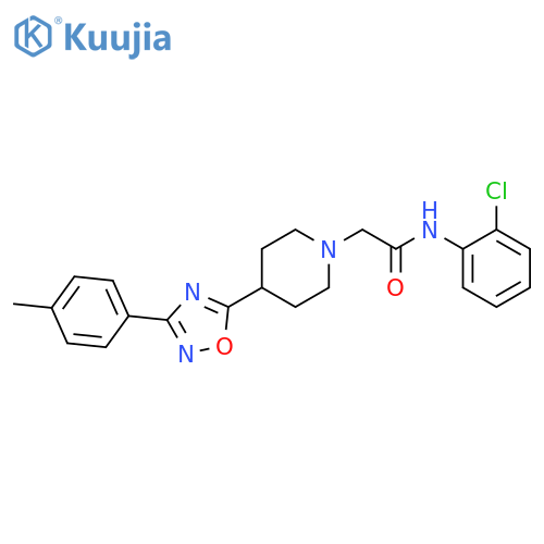 N-(2-chlorophenyl)-2-{4-[3-(4-methylphenyl)-1,2,4-oxadiazol-5-yl]piperidin-1-yl}acetamide structure