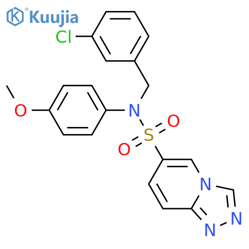N-[(3-chlorophenyl)methyl]-N-(4-methoxyphenyl)-[1,2,4]triazolo[4,3-a]pyridine-6-sulfonamide structure
