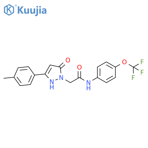 2-[3-(4-methylphenyl)-5-oxo-2,5-dihydro-1H-pyrazol-1-yl]-N-[4-(trifluoromethoxy)phenyl]acetamide structure