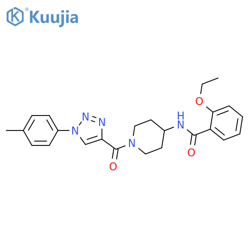 2-ethoxy-N-{1-1-(4-methylphenyl)-1H-1,2,3-triazole-4-carbonylpiperidin-4-yl}benzamide structure