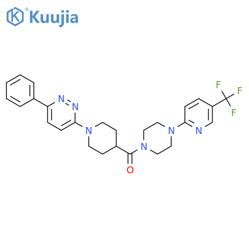 3-phenyl-6-(4-{4-5-(trifluoromethyl)pyridin-2-ylpiperazine-1-carbonyl}piperidin-1-yl)pyridazine structure