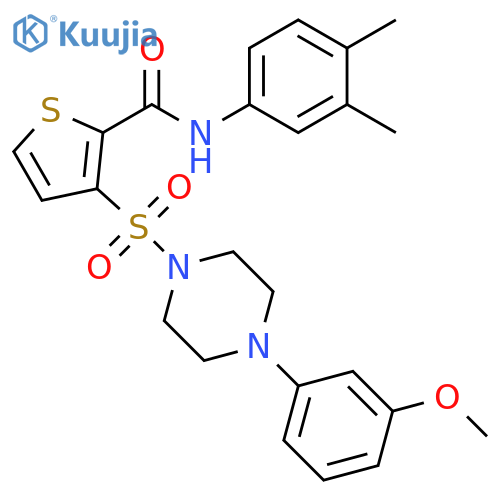 N-(3,4-dimethylphenyl)-3-{[4-(3-methoxyphenyl)piperazin-1-yl]sulfonyl}thiophene-2-carboxamide structure