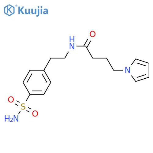 4-(1H-pyrrol-1-yl)-N-[2-(4-sulfamoylphenyl)ethyl]butanamide structure