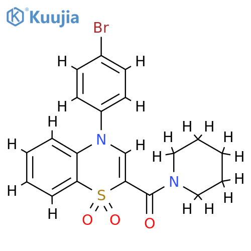 4-(4-bromophenyl)-2-(piperidine-1-carbonyl)-4H-1lambda6,4-benzothiazine-1,1-dione structure