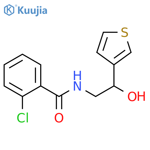 2-chloro-N-2-hydroxy-2-(thiophen-3-yl)ethylbenzamide structure