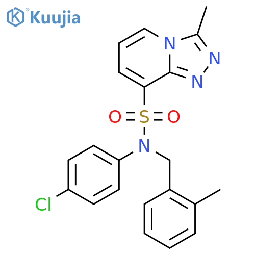 N-(4-chlorophenyl)-3-methyl-N-[(2-methylphenyl)methyl]-[1,2,4]triazolo[4,3-a]pyridine-8-sulfonamide structure