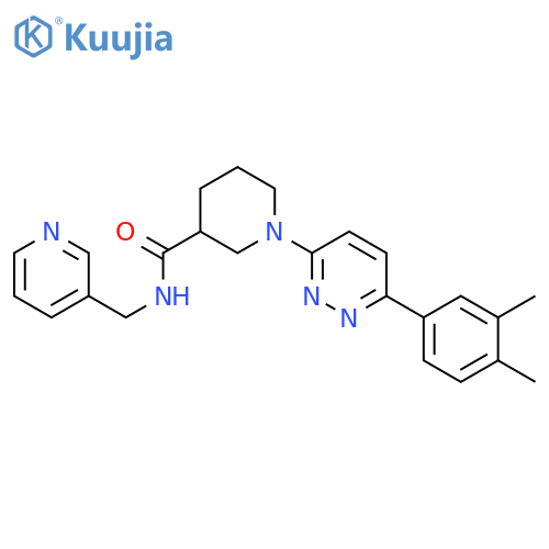 1-[6-(3,4-dimethylphenyl)pyridazin-3-yl]-N-[(pyridin-3-yl)methyl]piperidine-3-carboxamide structure