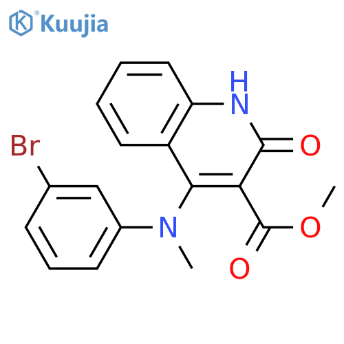 methyl 4-{[(3-bromophenyl)methyl]amino}-2-oxo-1,2-dihydroquinoline-3-carboxylate structure