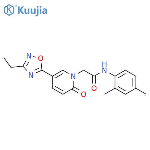 N-(2,4-dimethylphenyl)-2-[5-(3-ethyl-1,2,4-oxadiazol-5-yl)-2-oxo-1,2-dihydropyridin-1-yl]acetamide structure