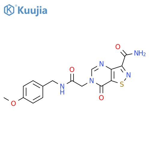6-({(4-methoxyphenyl)methylcarbamoyl}methyl)-7-oxo-6H,7H-1,2thiazolo4,5-dpyrimidine-3-carboxamide structure