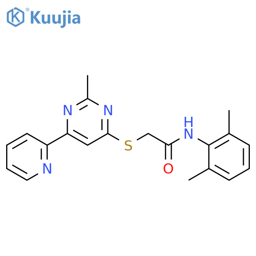 N-(2,6-dimethylphenyl)-2-{[2-methyl-6-(pyridin-2-yl)pyrimidin-4-yl]sulfanyl}acetamide structure