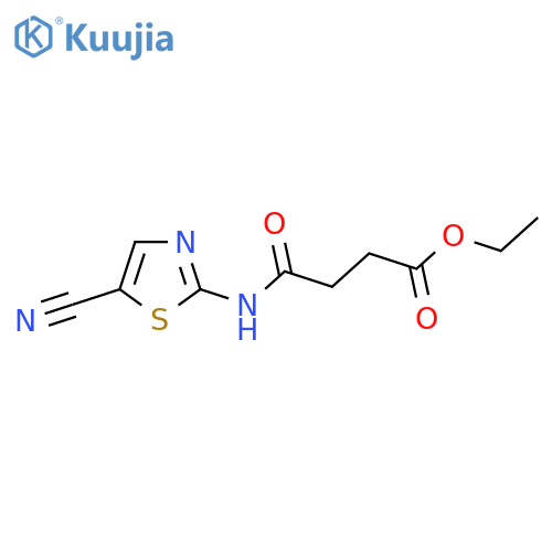 ethyl 3-(5-cyano-1,3-thiazol-2-yl)carbamoylpropanoate structure