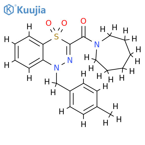 3-(azepane-1-carbonyl)-1-(4-methylphenyl)methyl-1H-4lambda6,1,2-benzothiadiazine-4,4-dione structure