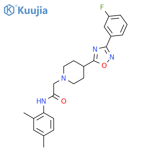 N-(2,4-dimethylphenyl)-2-{4-3-(3-fluorophenyl)-1,2,4-oxadiazol-5-ylpiperidin-1-yl}acetamide structure