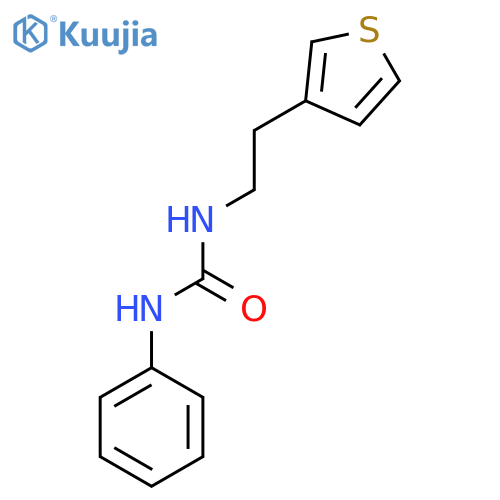 1-phenyl-3-2-(thiophen-3-yl)ethylurea structure