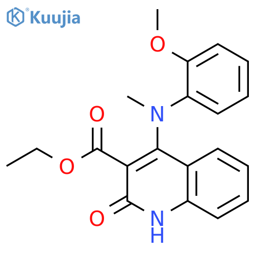 ethyl 4-{[(2-methoxyphenyl)methyl]amino}-2-oxo-1,2-dihydroquinoline-3-carboxylate structure