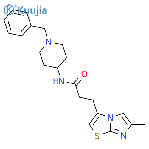 N-(1-benzylpiperidin-4-yl)-3-{6-methylimidazo2,1-b1,3thiazol-3-yl}propanamide structure