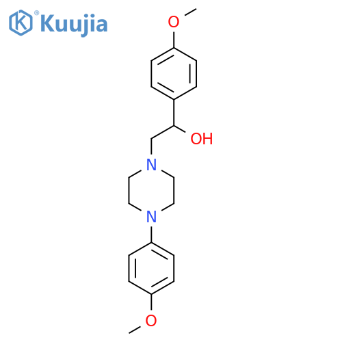 1-(4-methoxyphenyl)-2-4-(4-methoxyphenyl)piperazin-1-ylethan-1-ol structure