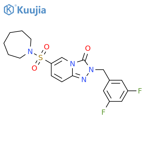 6-(azepan-1-ylsulfonyl)-2-(3,5-difluorobenzyl)[1,2,4]triazolo[4,3-a]pyridin-3(2H)-one structure