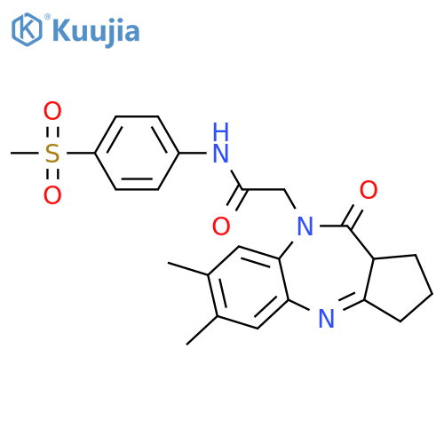 2-{12,13-dimethyl-8-oxo-2,9-diazatricyclo[8.4.0.0^{3,7}]tetradeca-1(10),2,11,13-tetraen-9-yl}-N-(4-methanesulfonylphenyl)acetamide structure