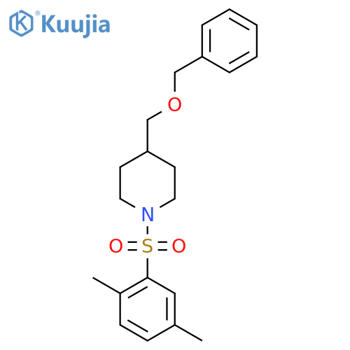 4-(benzyloxy)methyl-1-(2,5-dimethylbenzenesulfonyl)piperidine structure