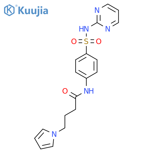 N-{4-(pyrimidin-2-yl)sulfamoylphenyl}-4-(1H-pyrrol-1-yl)butanamide structure