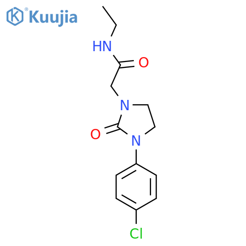 2-(3-(4-chlorophenyl)-2-oxoimidazolidin-1-yl)-N-ethylacetamide structure