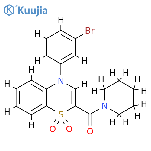 4-(3-bromophenyl)-2-(piperidine-1-carbonyl)-4H-1lambda6,4-benzothiazine-1,1-dione structure