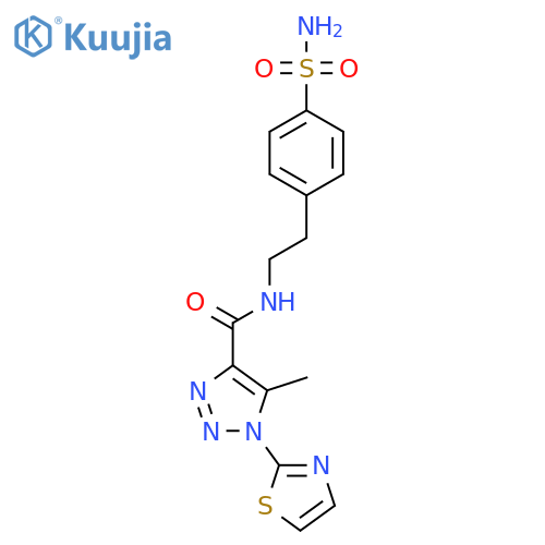 5-methyl-N-2-(4-sulfamoylphenyl)ethyl-1-(1,3-thiazol-2-yl)-1H-1,2,3-triazole-4-carboxamide structure