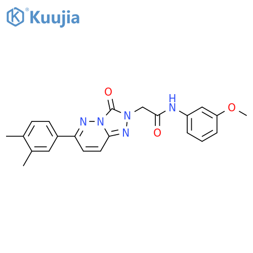 2-6-(3,4-dimethylphenyl)-3-oxo-2H,3H-1,2,4triazolo4,3-bpyridazin-2-yl-N-(3-methoxyphenyl)acetamide structure