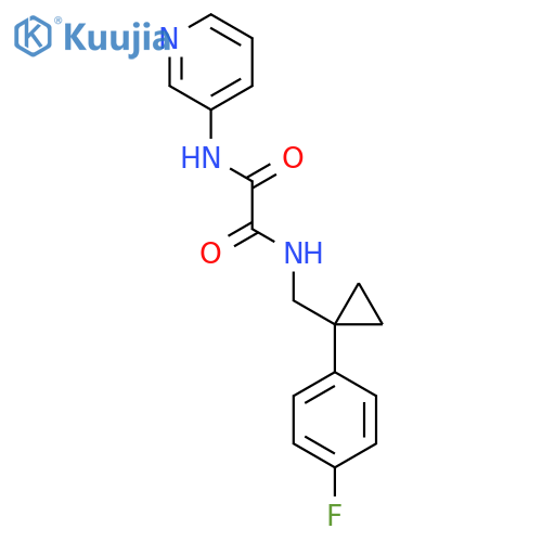 N-{[1-(4-fluorophenyl)cyclopropyl]methyl}-N'-(pyridin-3-yl)ethanediamide structure