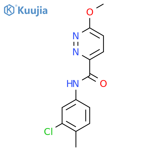 N-(3-chloro-4-methylphenyl)-6-methoxypyridazine-3-carboxamide structure