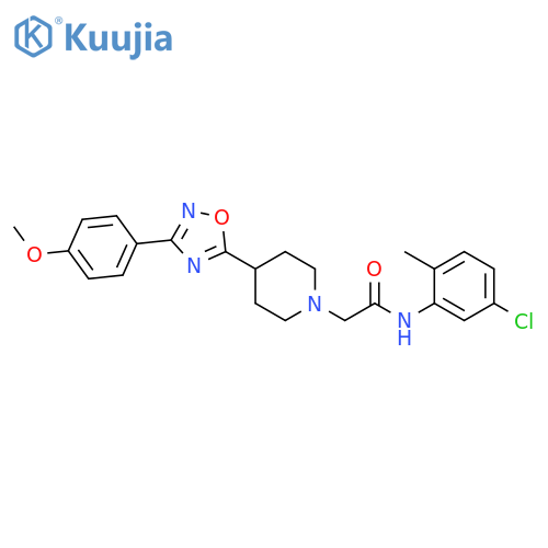 N-(5-chloro-2-methylphenyl)-2-{4-[3-(4-methoxyphenyl)-1,2,4-oxadiazol-5-yl]piperidin-1-yl}acetamide structure
