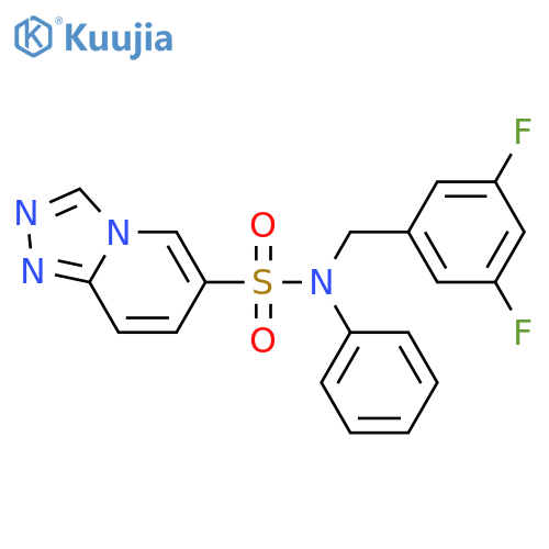 N-(3,5-difluorophenyl)methyl-N-phenyl-1,2,4triazolo4,3-apyridine-6-sulfonamide structure