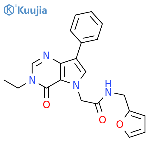 2-{3-ethyl-4-oxo-7-phenyl-3H,4H,5H-pyrrolo[3,2-d]pyrimidin-5-yl}-N-[(furan-2-yl)methyl]acetamide structure