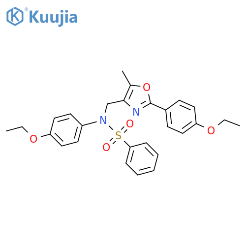 N-(4-ethoxyphenyl)-N-{[2-(4-ethoxyphenyl)-5-methyl-1,3-oxazol-4-yl]methyl}benzenesulfonamide structure