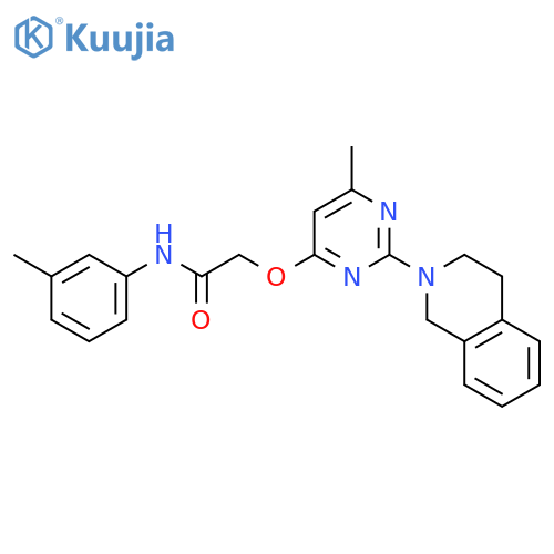2-{[6-methyl-2-(1,2,3,4-tetrahydroisoquinolin-2-yl)pyrimidin-4-yl]oxy}-N-(3-methylphenyl)acetamide structure