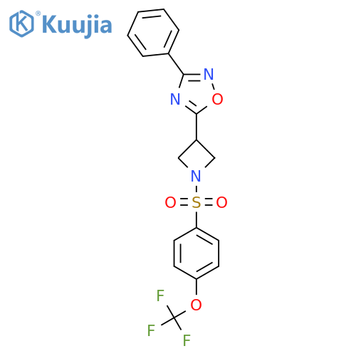 3-phenyl-5-{1-4-(trifluoromethoxy)benzenesulfonylazetidin-3-yl}-1,2,4-oxadiazole structure