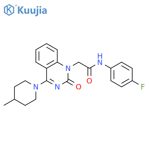 N-(4-fluorophenyl)-2-[4-(4-methylpiperidin-1-yl)-2-oxo-1,2-dihydroquinazolin-1-yl]acetamide structure