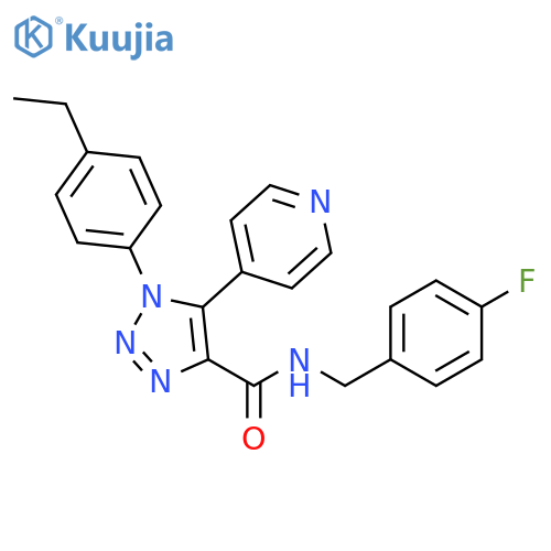 1-(4-ethylphenyl)-N-[(4-fluorophenyl)methyl]-5-(pyridin-4-yl)-1H-1,2,3-triazole-4-carboxamide structure