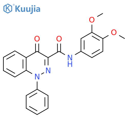 N-(3,4-dimethoxyphenyl)-4-oxo-1-phenyl-1,4-dihydrocinnoline-3-carboxamide structure