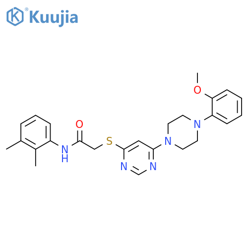 N-(2,3-dimethylphenyl)-2-({6-[4-(2-methoxyphenyl)piperazin-1-yl]pyrimidin-4-yl}sulfanyl)acetamide structure
