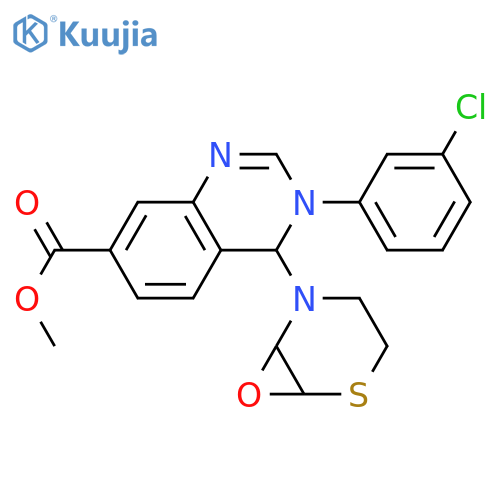 methyl 3-(3-chlorophenyl)-4-oxo-2-(thiomorpholin-4-yl)-3,4-dihydroquinazoline-7-carboxylate structure