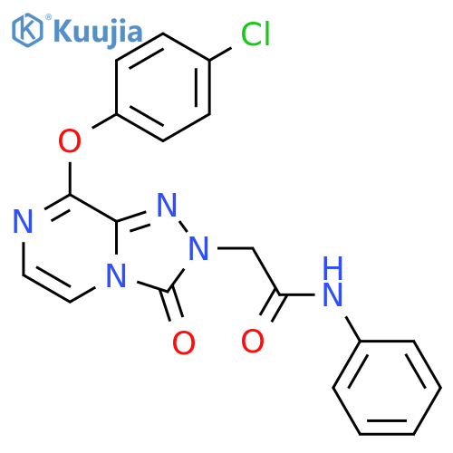 2-[8-(4-chlorophenoxy)-3-oxo-2H,3H-[1,2,4]triazolo[4,3-a]pyrazin-2-yl]-N-phenylacetamide structure