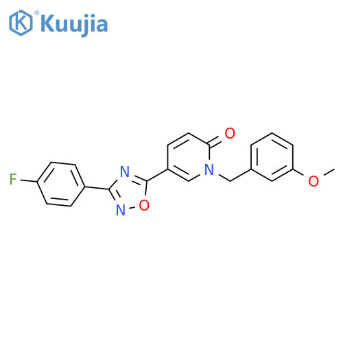5-[3-(4-fluorophenyl)-1,2,4-oxadiazol-5-yl]-1-[(3-methoxyphenyl)methyl]-1,2-dihydropyridin-2-one structure