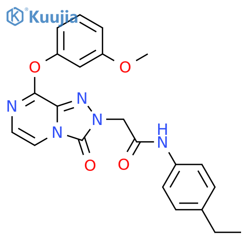 N-(4-ethylphenyl)-2-[8-(3-methoxyphenoxy)-3-oxo-2H,3H-[1,2,4]triazolo[4,3-a]pyrazin-2-yl]acetamide structure