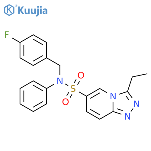 3-ethyl-N-(4-fluorophenyl)methyl-N-phenyl-1,2,4triazolo4,3-apyridine-6-sulfonamide structure
